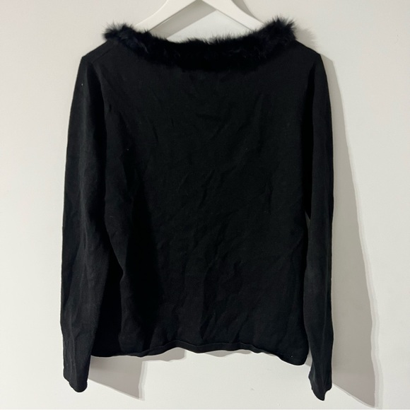 Vintage Y2K Faux Fur Collar Shirt - Picture 3 of 3